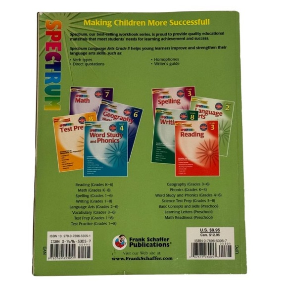 Set of 5 Spectrum Teaching Resources-5th grade- Math, ELA, Geography, Test Prep - Picture 9 of 11